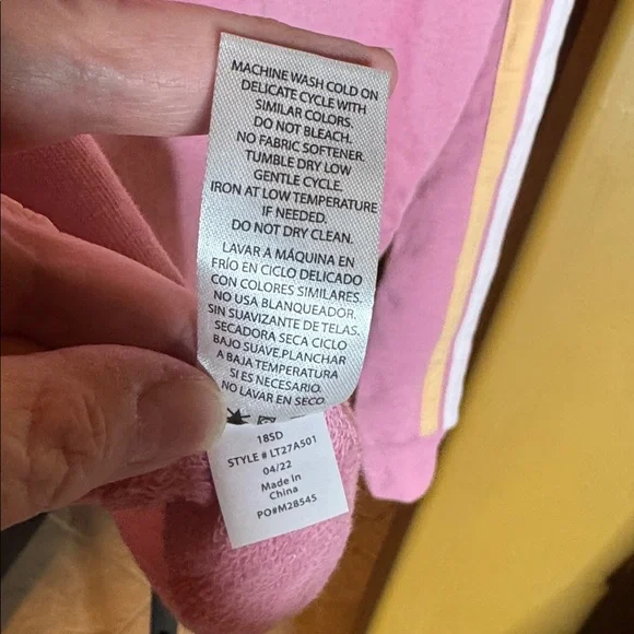 NWT Wildfox Homestead Stripes Sweatshirt Orchid Smoke Size Small Oversized - Picture 14 of 14